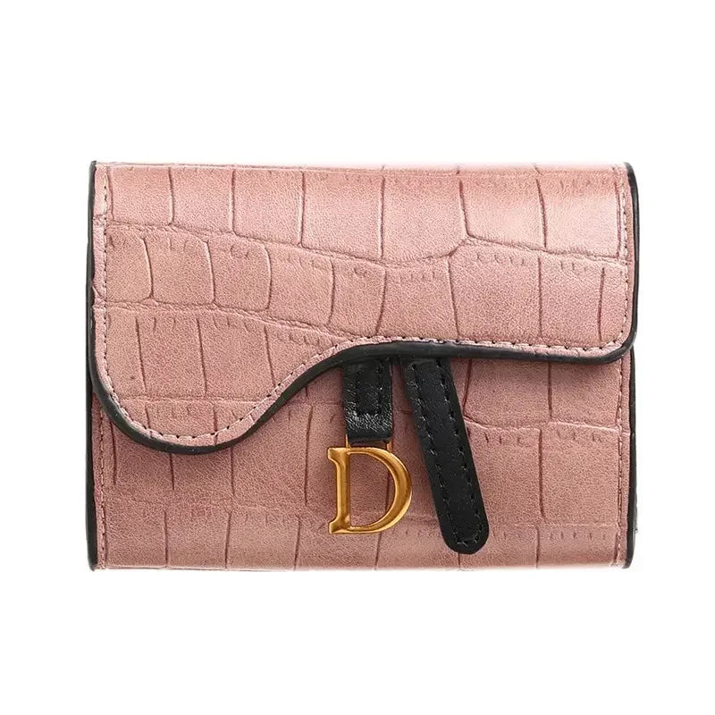 Women'S Wallet Short 2024 New Korean Style D Letter Buckle Coins Purses Wallet Card Bag Key Wallet Luxury Carteras Para Mujeres