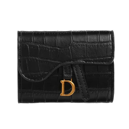 Women'S Wallet Short 2024 New Korean Style D Letter Buckle Coins Purses Wallet Card Bag Key Wallet Luxury Carteras Para Mujeres